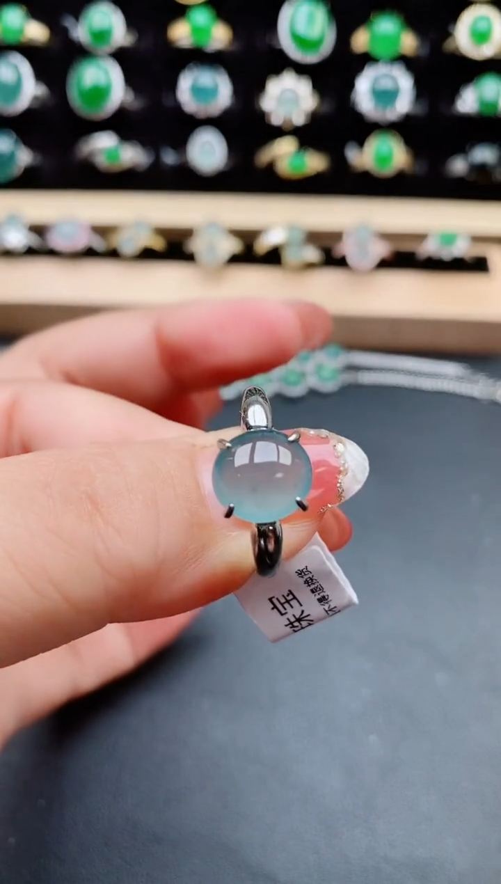 【闪购商品】翡翠戒指银S925镶嵌508500