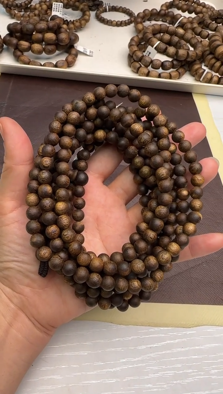 【闪购商品】沉香手串海南尖峰岭白棋7mm20g+多样性发1