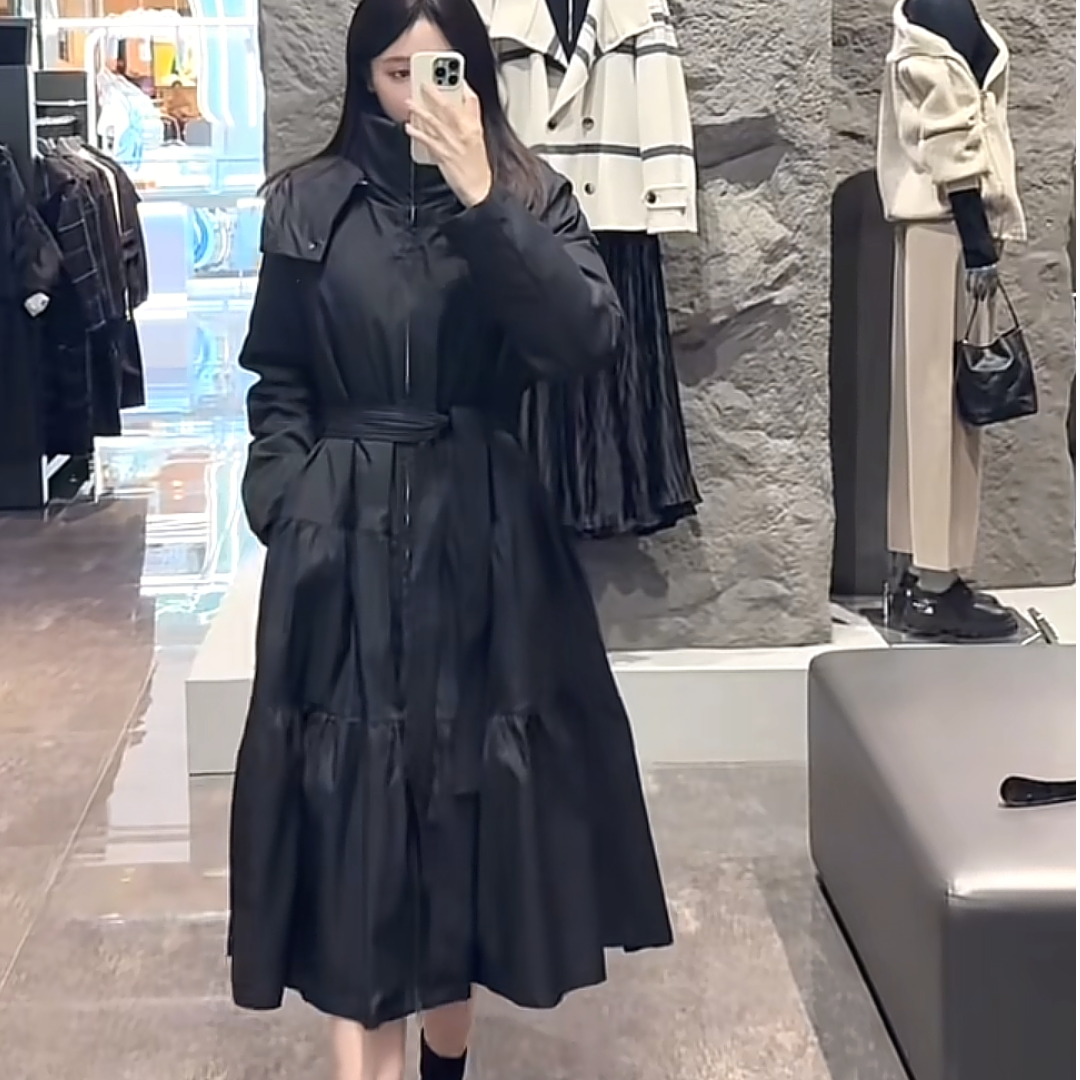 圣迪奥新款休闲连帽收腰显瘦百搭宽松保暖羽绒服S244Z2409