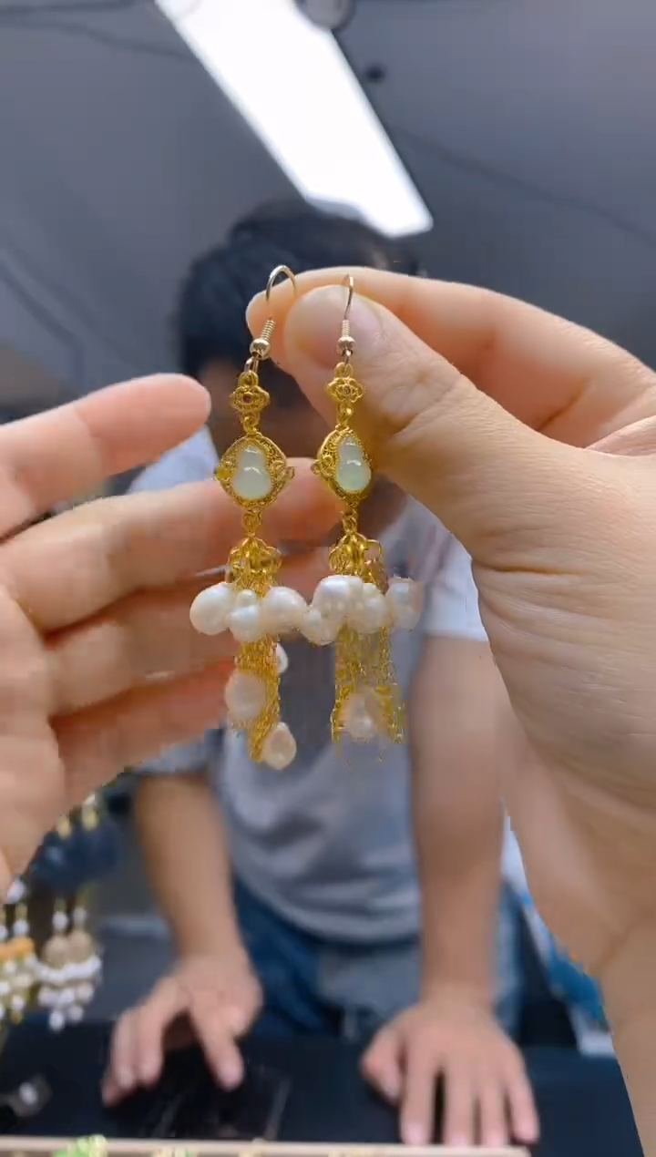 【闪购商品】淡水珍珠耳饰合金0147珍珠饰品