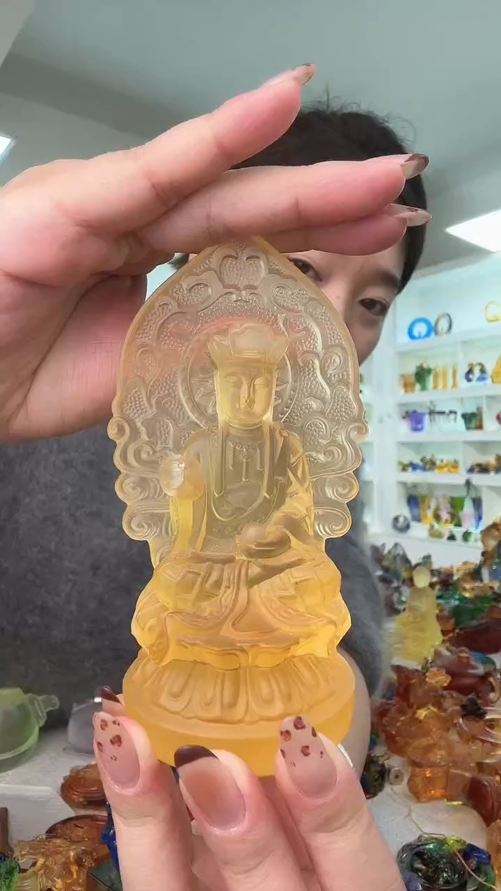 手工艺品琉璃地藏王