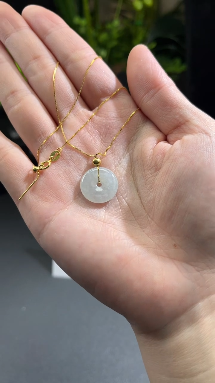 【闪购商品】翡翠吊坠(不含链)银S925镶嵌平安扣