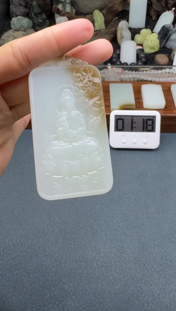 【闪购商品】和田玉颈饰未镶嵌开心