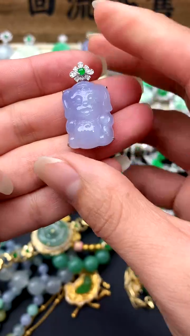 【闪购商品】翡翠颈饰18K金镶嵌389-中国好珍宝