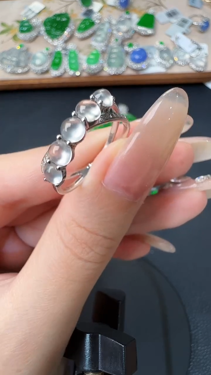 翡翠18K金镶嵌戒指戒指17