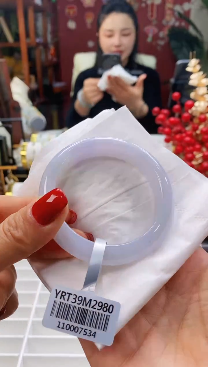 【闪购商品】翡翠手镯未镶嵌119冰胶52-54/12.6*8.2