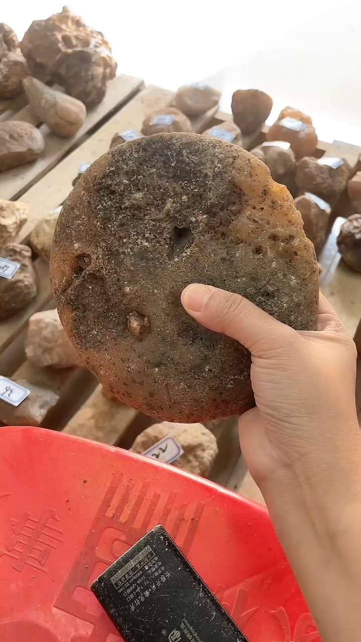 未镶嵌原石玛瑙/玉髓心**圆天然玛瑙原石拍2单发1#
