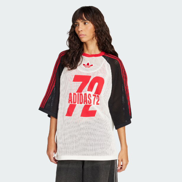 adidas阿迪达斯女款足球衫印花经典纯棉运动休闲短袖球衣KD2269
