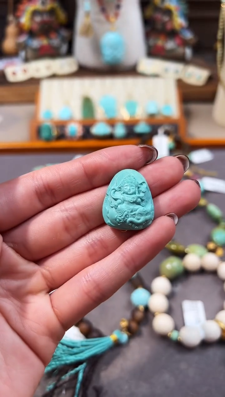 未镶嵌绿松石配饰普贤普萨
