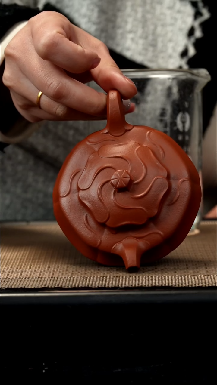 紫砂茶盏生砂朱泥风隐居士160CC