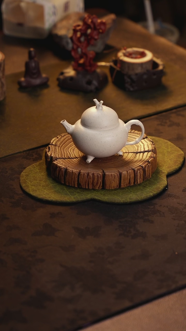 茶壶紫砂定窑白三足竹节