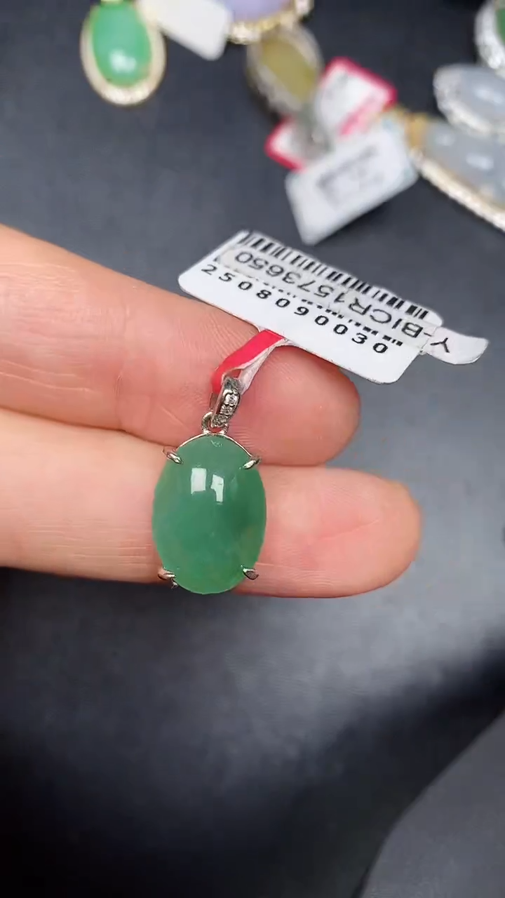 银S925镶嵌戒指翡翠1360