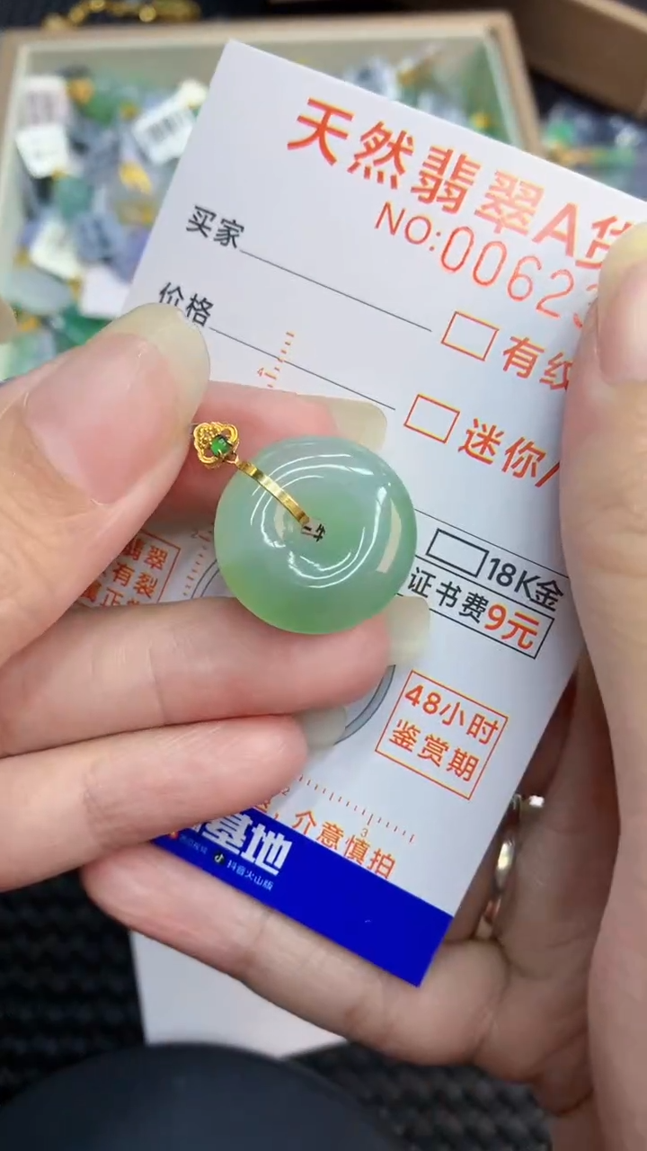 【闪购商品】翡翠颈饰18K金镶嵌000000008
