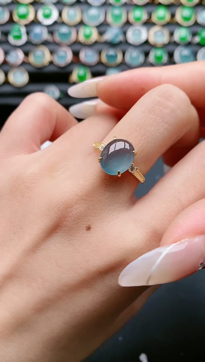 【闪购商品】翡翠戒指银S925镶嵌11111