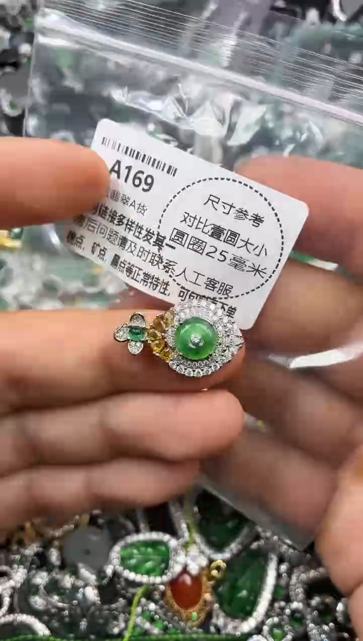 颈饰未镶嵌翡翠A169吊坠