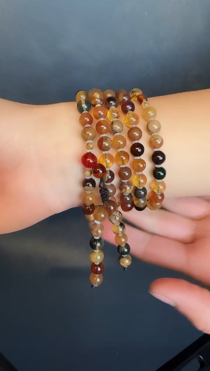 琥珀颈饰未镶嵌#54缅甸琥珀蜜宝108.6mm