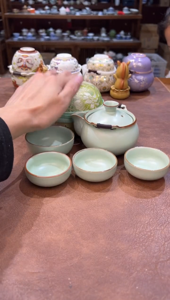 真的很便宜会开片的旅行茶具