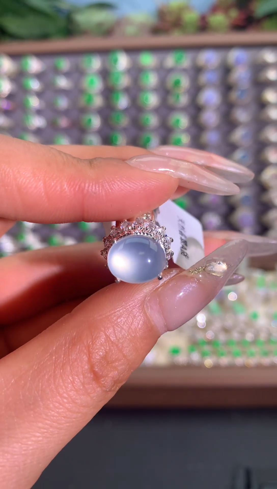 未镶嵌戒指翡翠铜托戒面