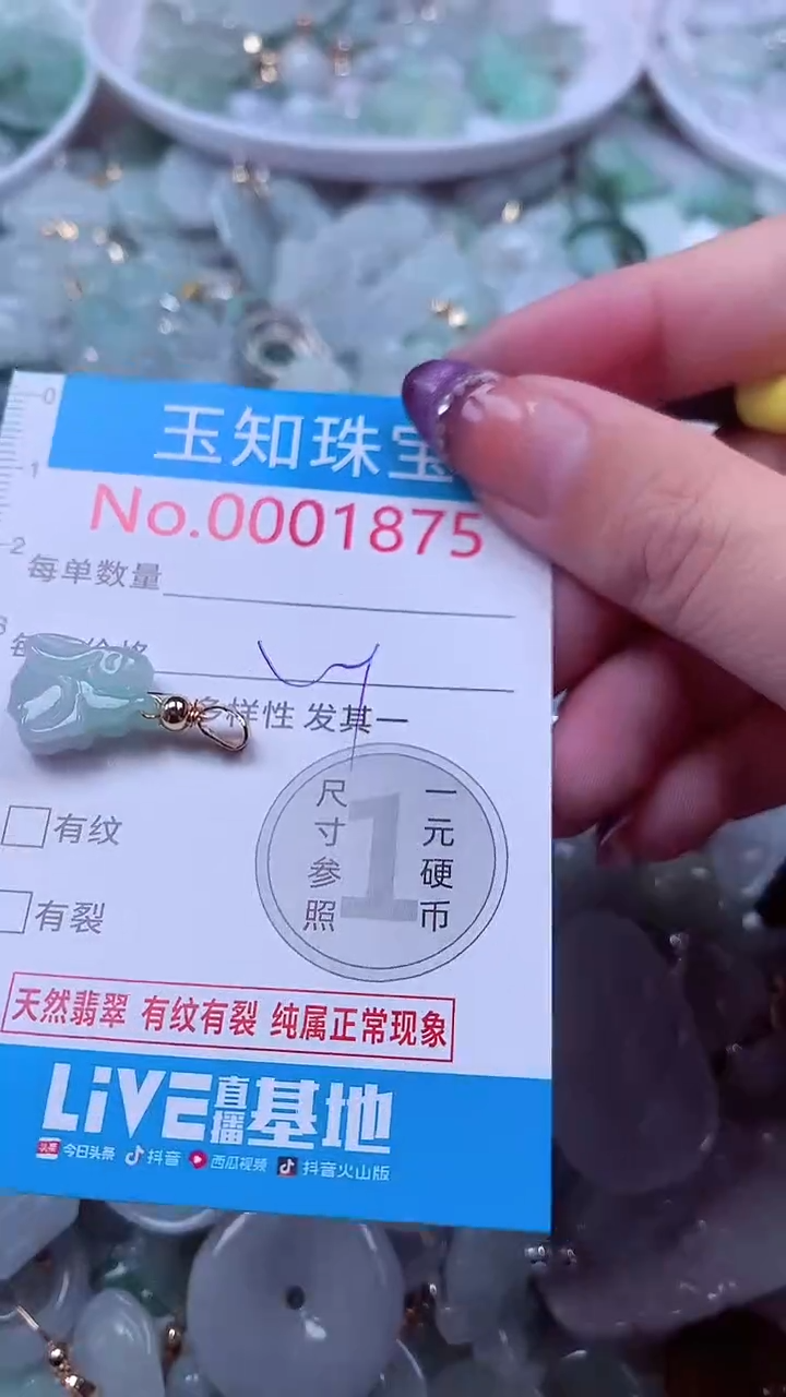 翡翠未镶嵌吊坠(不含链)1875