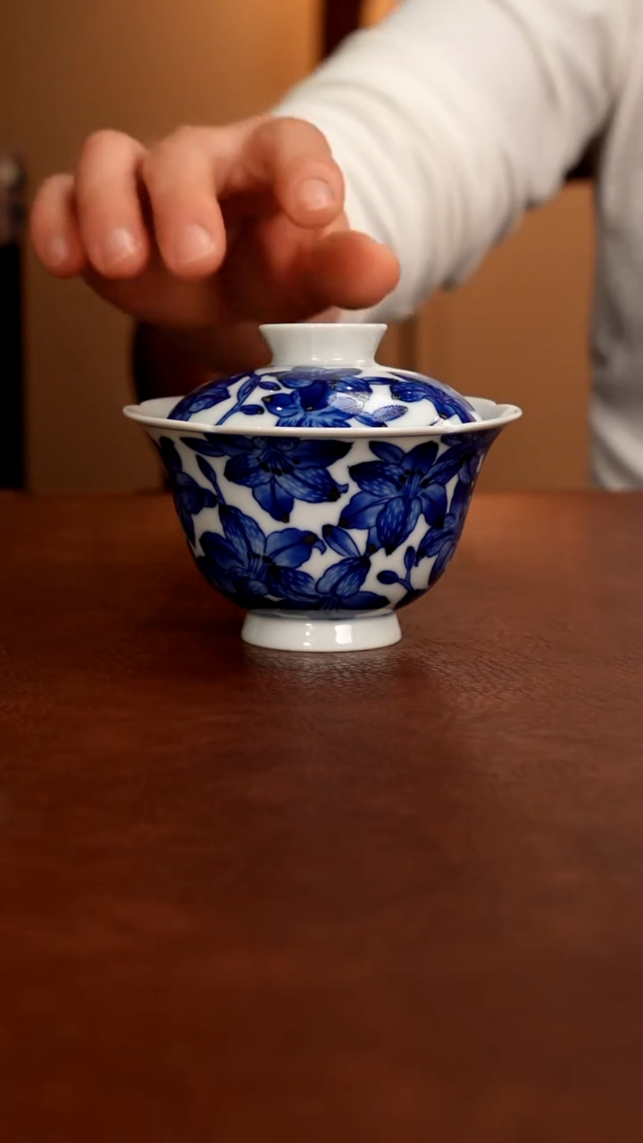 摆件陶景德镇瓷器，青花瓷手绘茶具~