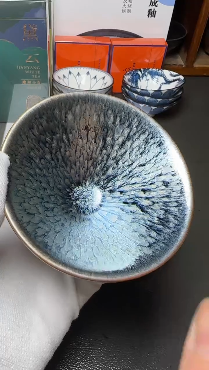 茶盏1建窑建盏百花瓷