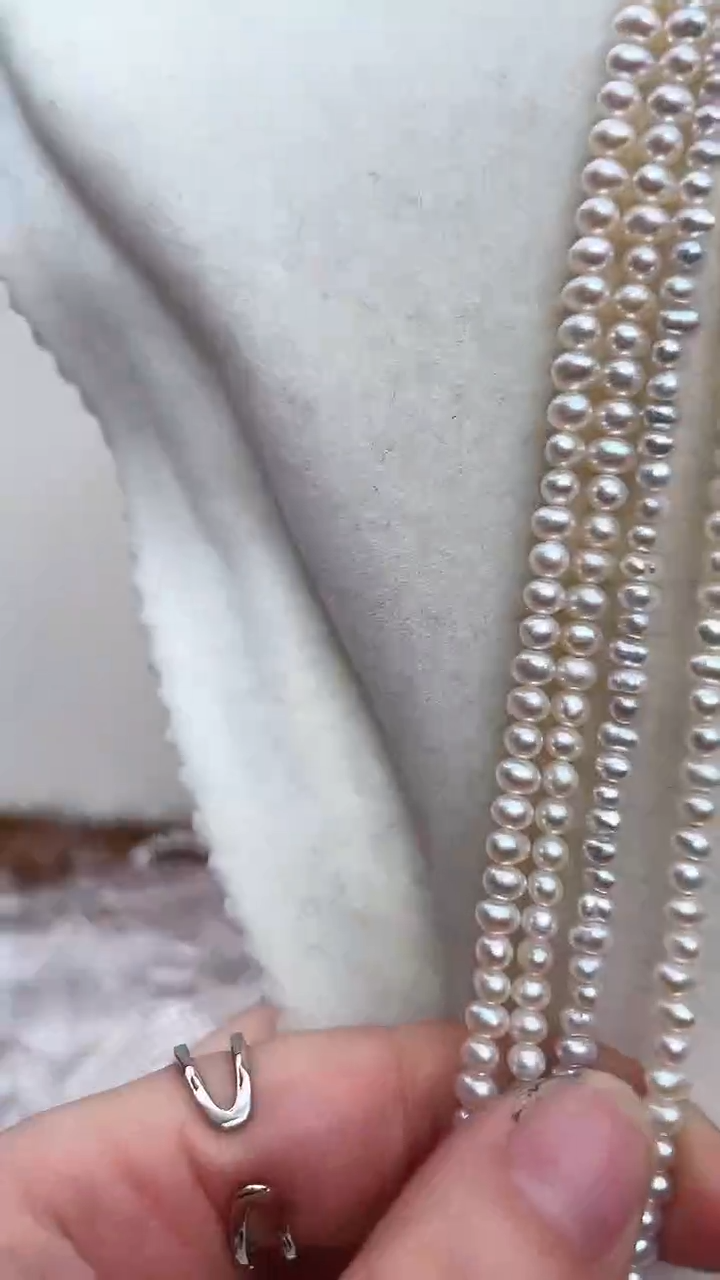 【闪购商品】淡水珍珠颈饰银S925镶嵌银扣头土豆极光珍珠项链