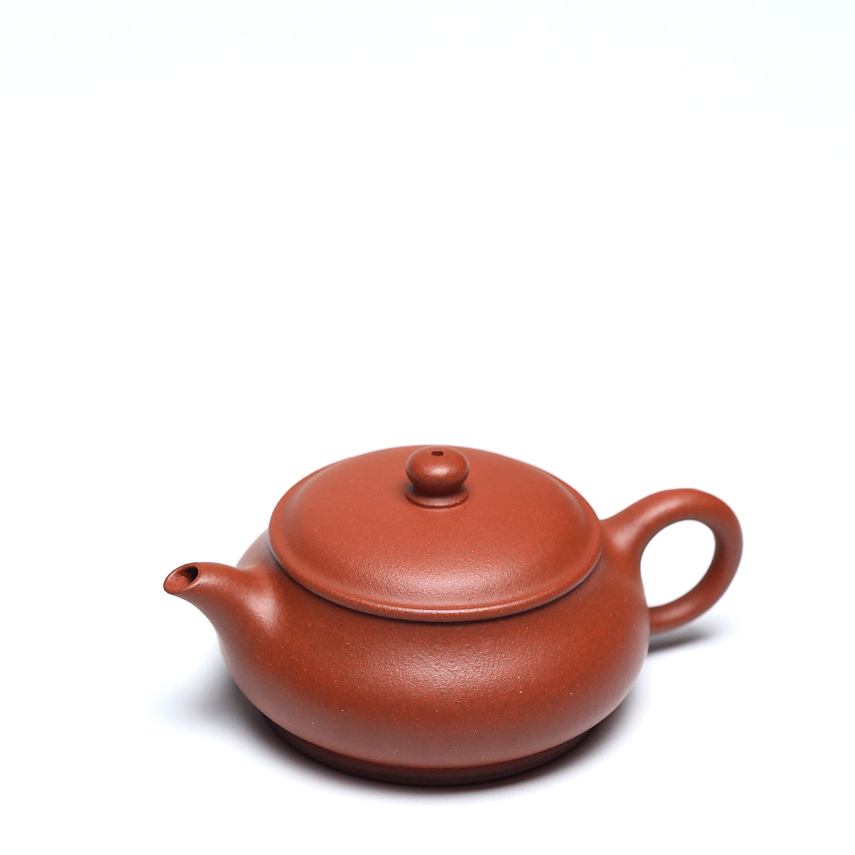 宜兴紫砂原矿无添加龙山朱砂全手工明炉紫砂壶朱泥150cc左右茶具