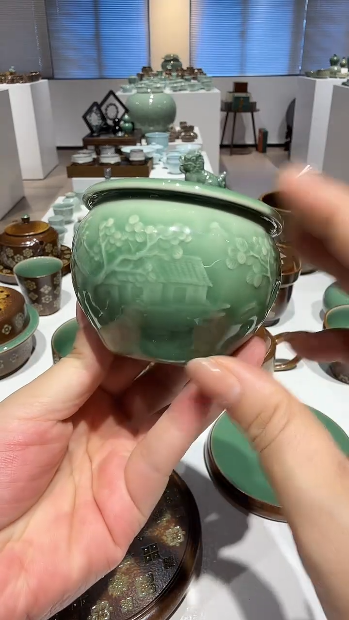 青瓷手工茶器不带礼盒包邮