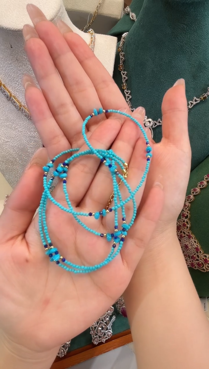 未镶嵌绿松石颈饰珠串