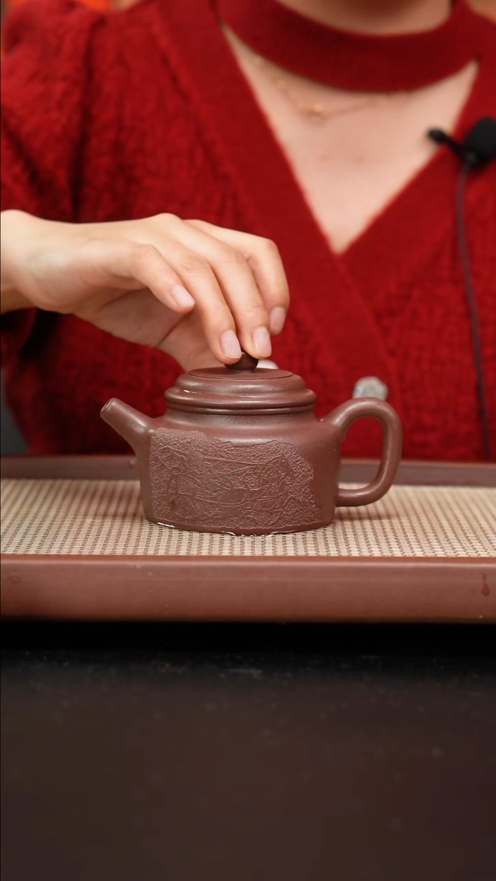 【闪购商品】紫砂茶壶全手工底曹清德钟刻绘