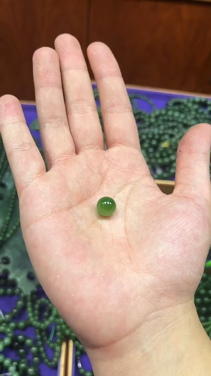 【闪购商品】和田玉珠子未镶嵌猫眼珠多样性其一发货