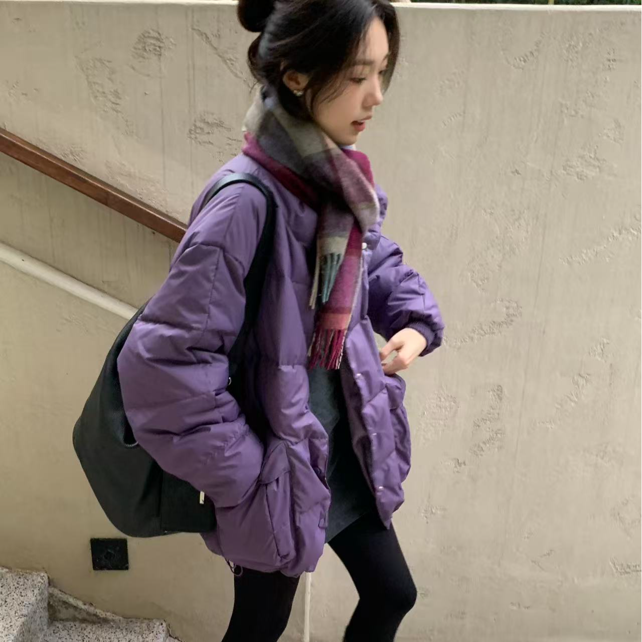 【商场品质】90白鸭绒 立领中长款大口袋设计洋气羽绒服 SE 2507