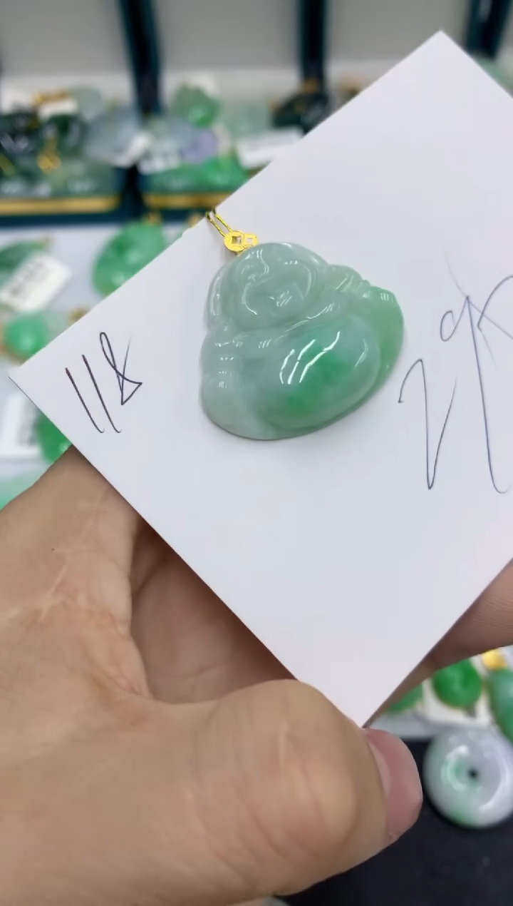 【闪购商品】翡翠颈饰18K金镶嵌翡翠