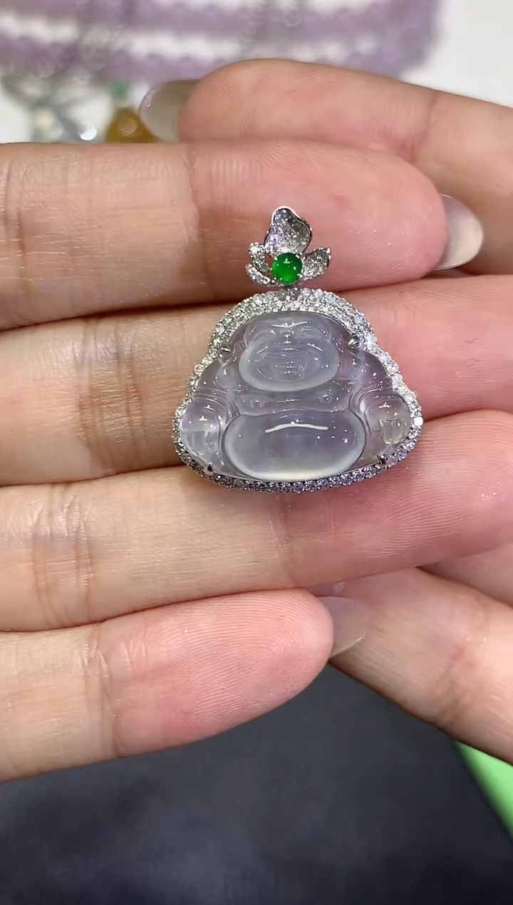 【闪购商品】翡翠颈饰18K金镶嵌团购30