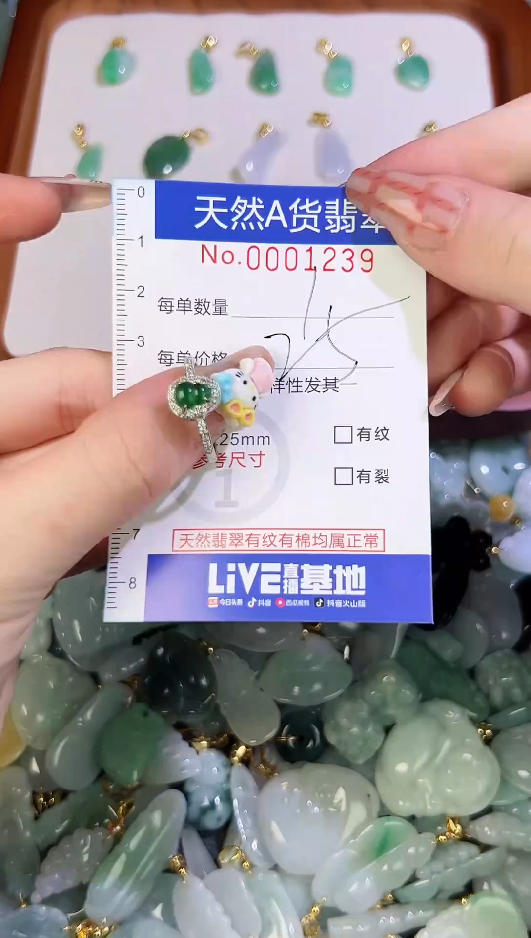 【闪购商品】翡翠颈饰未镶嵌天然翡翠A货