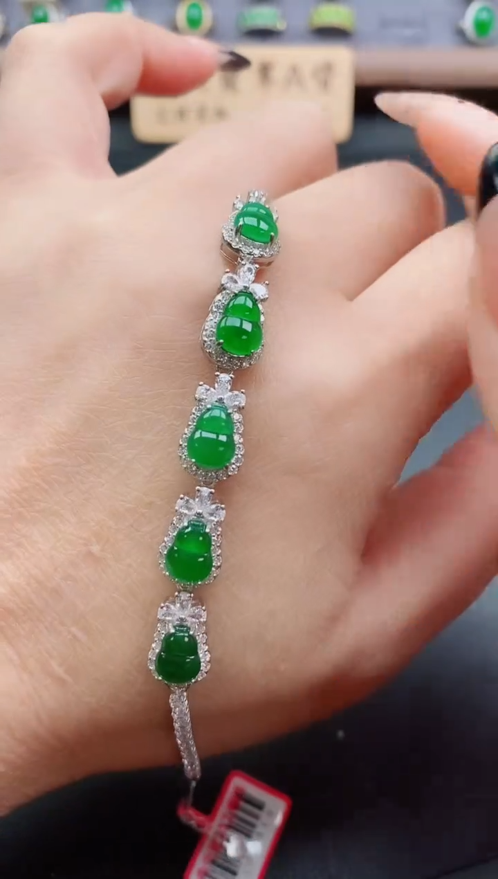 银S925镶嵌戒指翡翠1