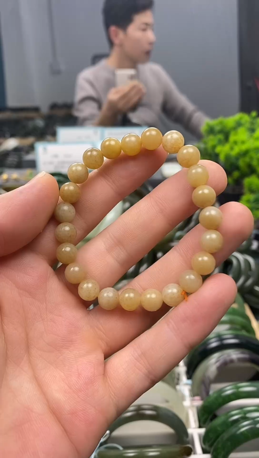 未镶嵌手镯和田玉8mm