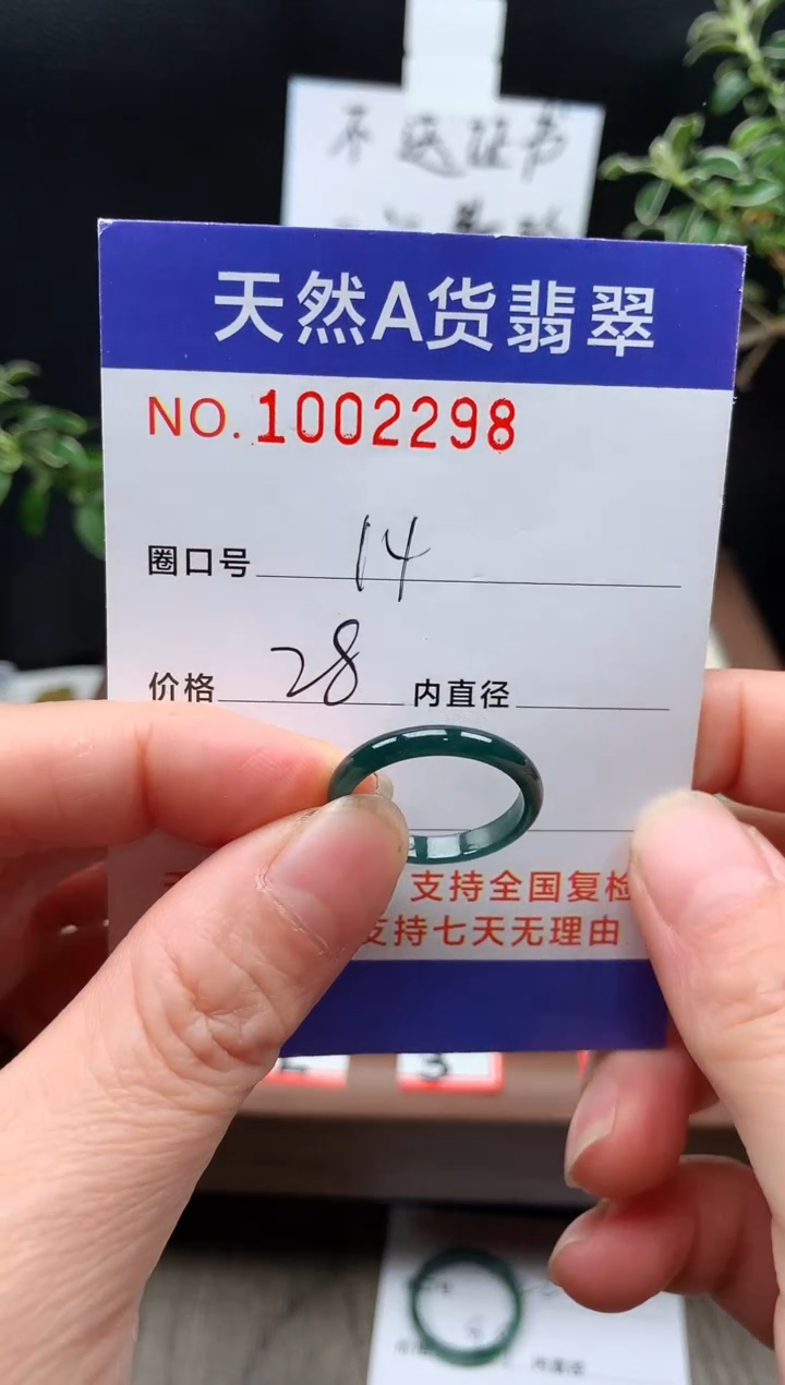 未镶嵌戒指翡翠14#