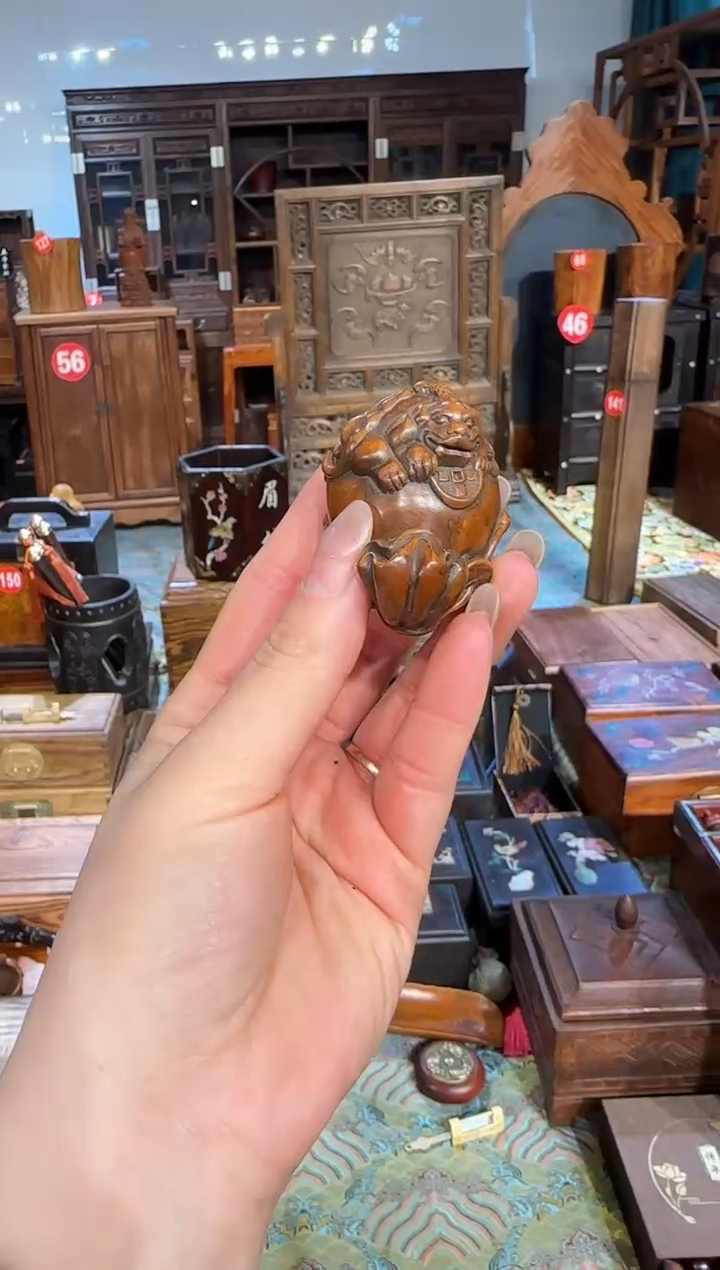 【闪购商品】木木艺黄杨木貔貅手把件68.8888