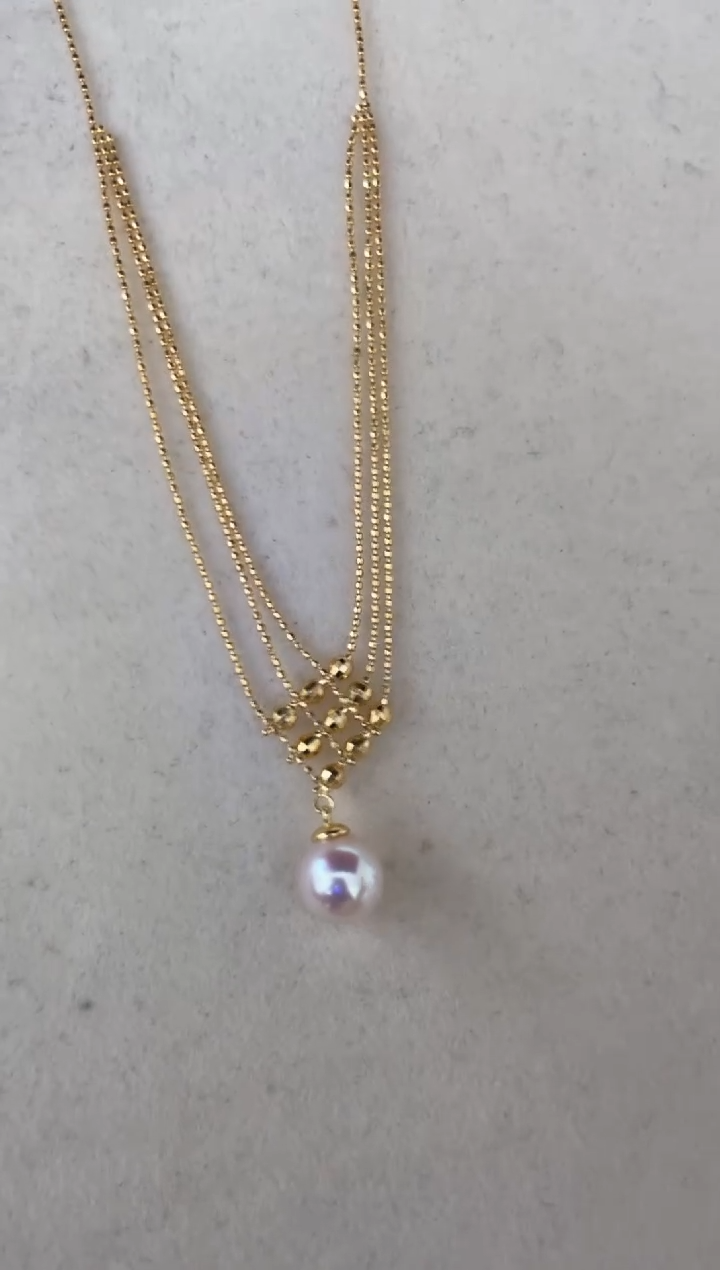 海水珍珠银S925镶嵌颈饰吊坠8-9