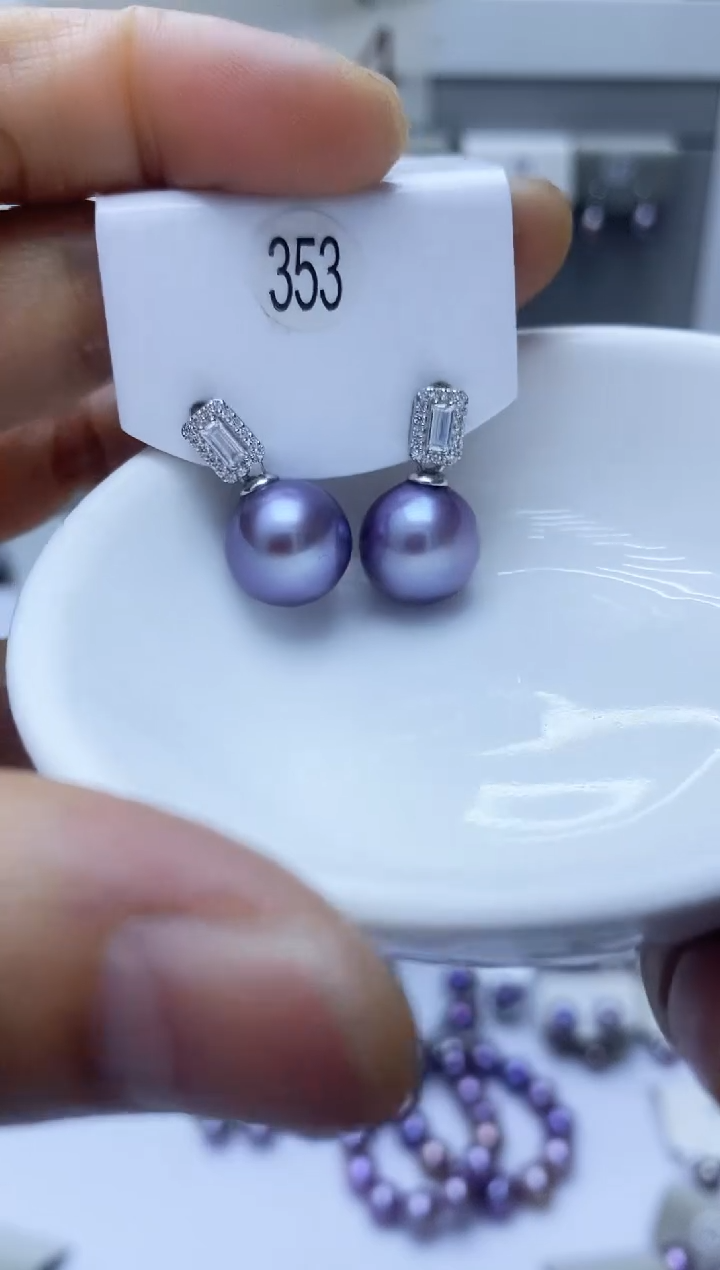 【闪购商品】淡水珍珠耳饰银S925镶嵌353