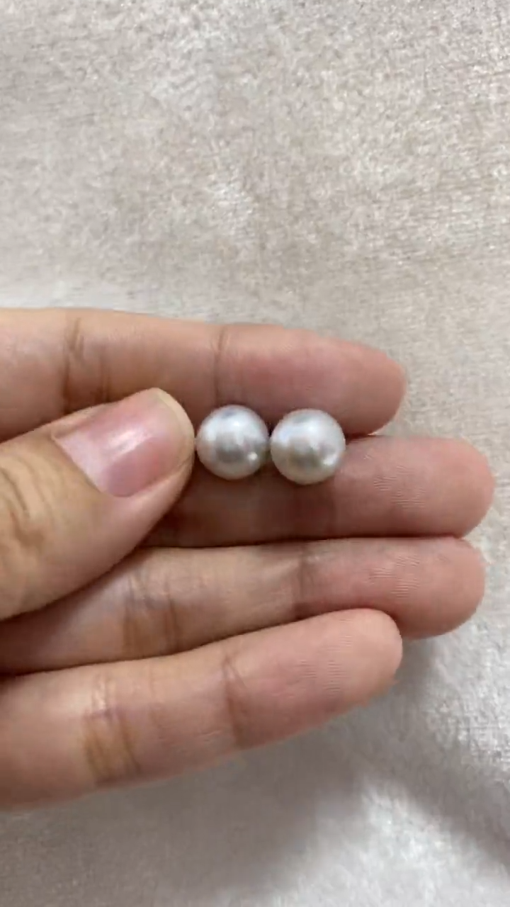 【闪购商品】海水珍珠耳饰银S925镶嵌澳白