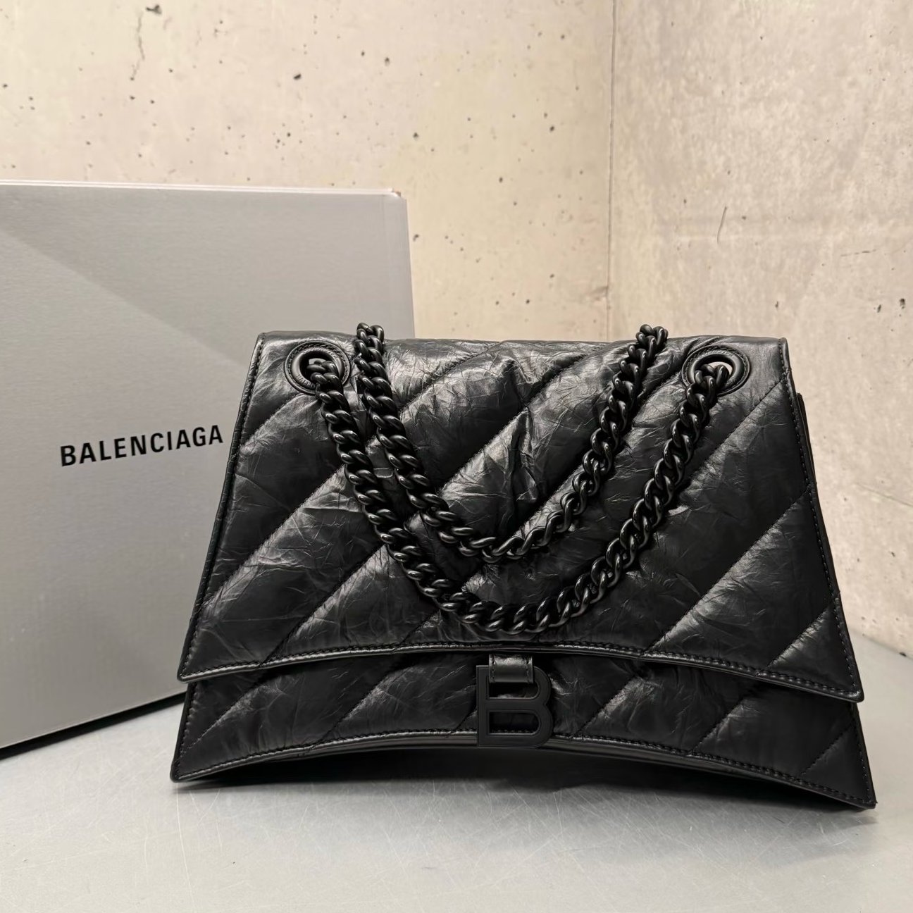 95新 Balenciaga/巴黎世家 CRUSH中号黑色80569