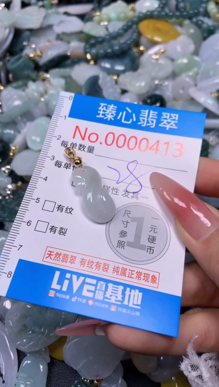 【闪购商品】翡翠颈饰未镶嵌含绳000413