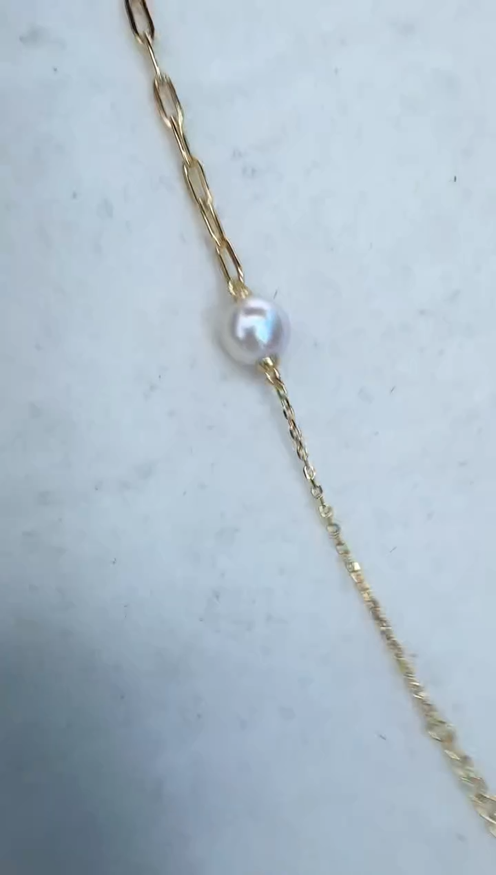 【闪购商品】海水珍珠手链银S925镶嵌手链