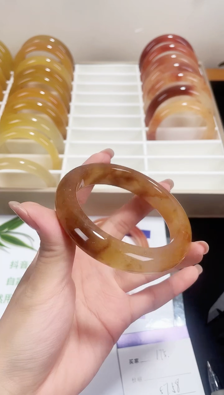 未镶嵌黄龙石英质玉175 咖啡 58