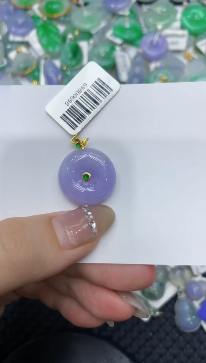 【闪购商品】翡翠颈饰18K金镶嵌222222222