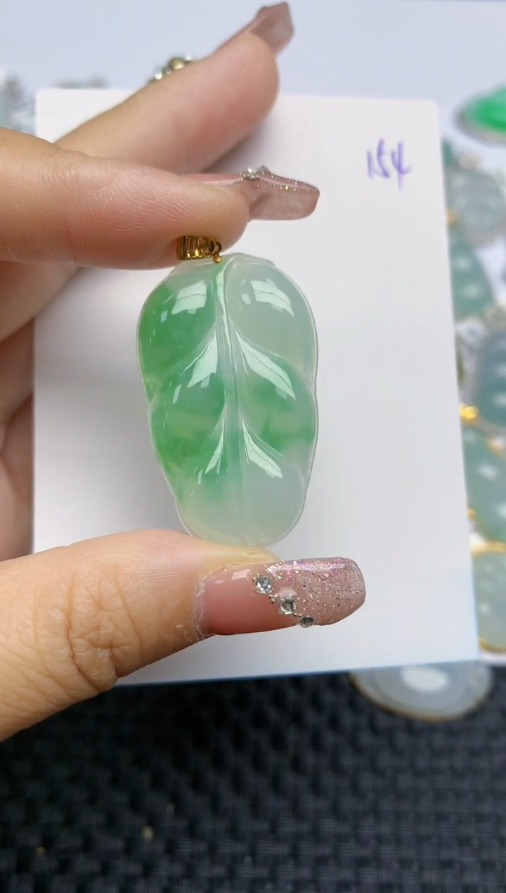 【闪购商品】翡翠颈饰18K金镶嵌天然A货翡翠 152