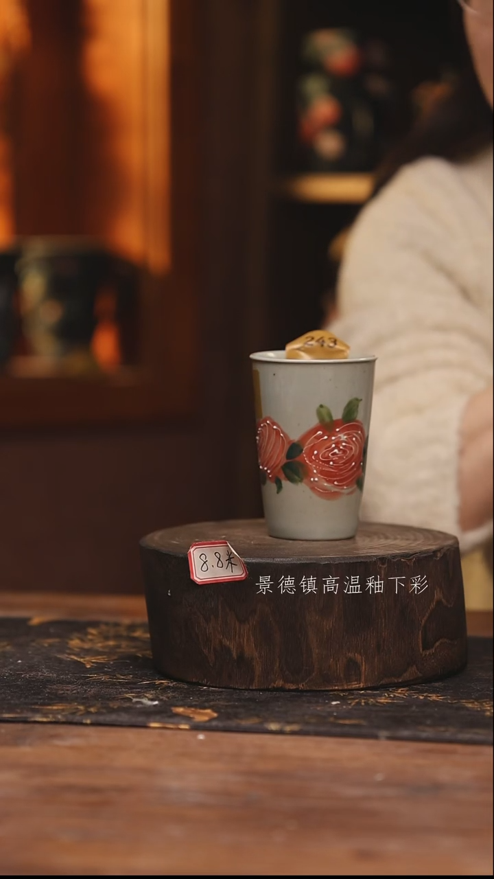 陶瓷景德镇高温釉下手绘陶瓷@L243@