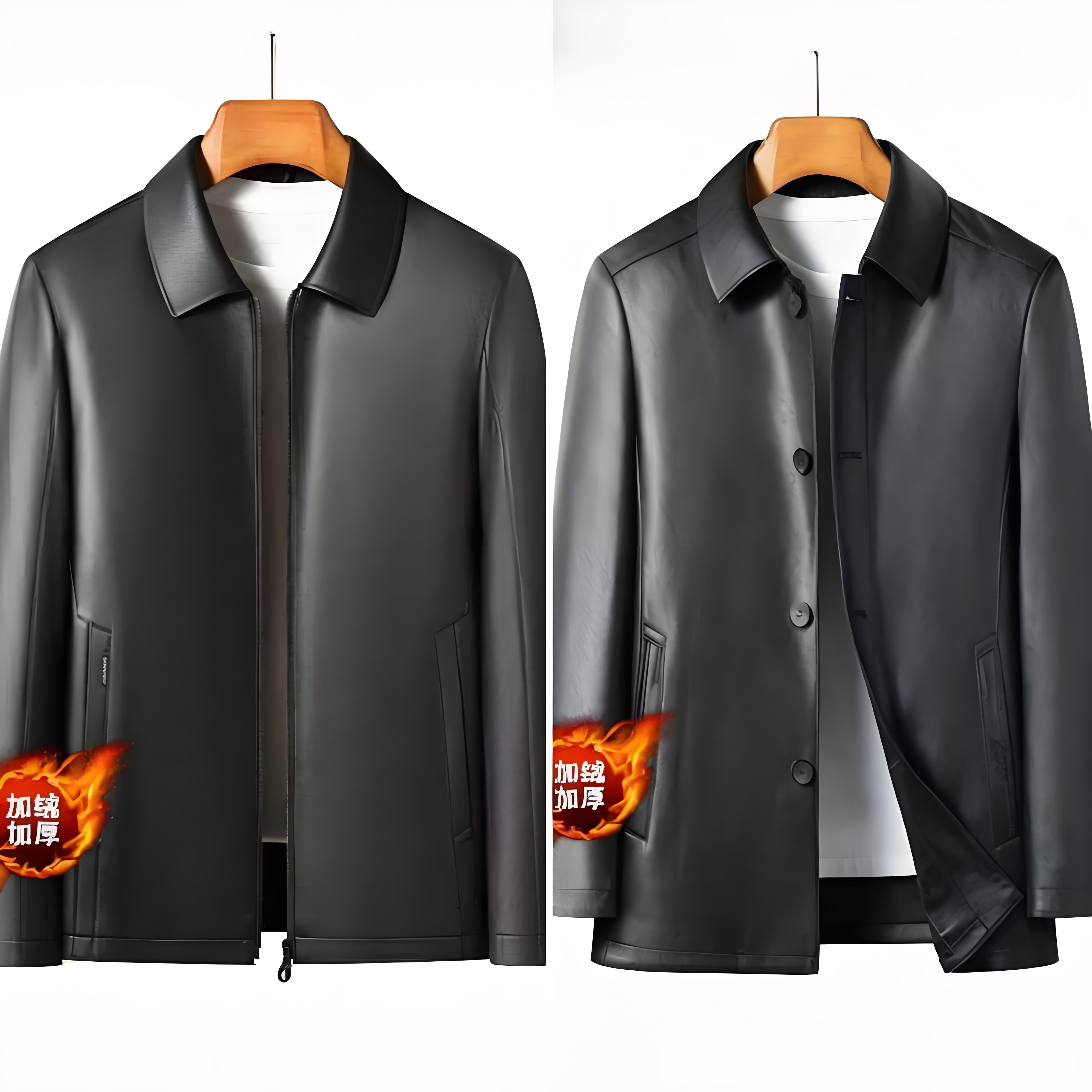 【官方甄选】山羊皮男士纽扣款/拉链夹克款商务休闲百搭真皮外套